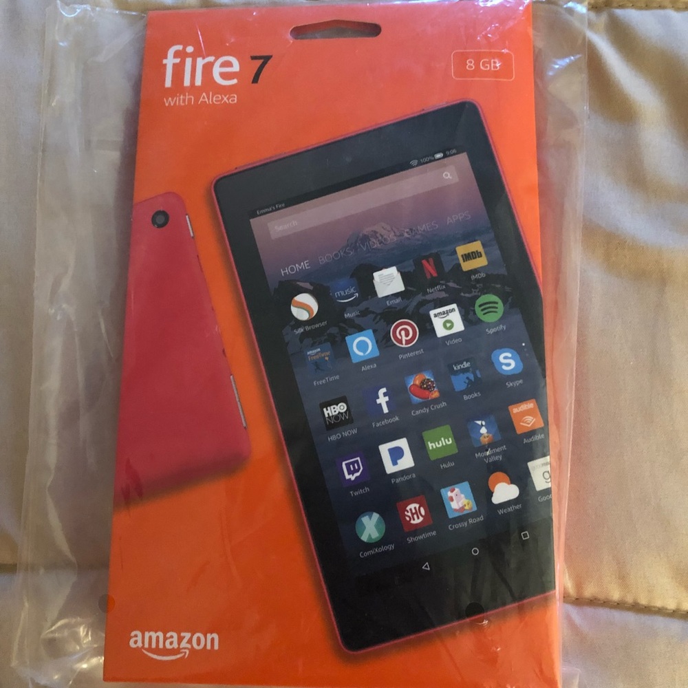 New Amazon Fire 7 with Alexa (Punch Red)